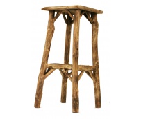 Bar stool in the roots of forest
